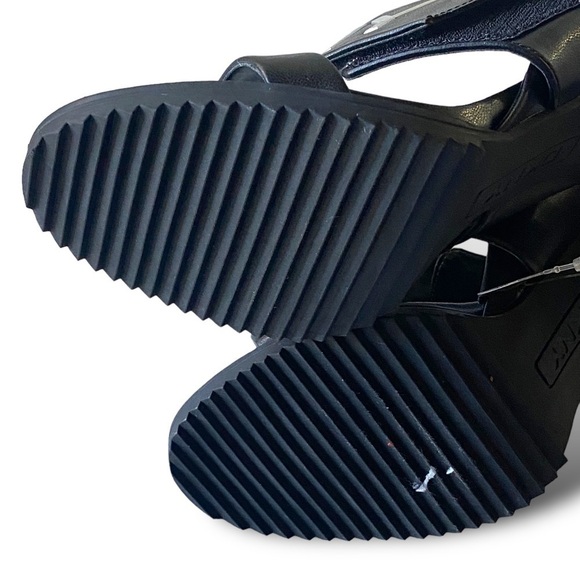 DKNY Slingback Heeled Sandals- Black-Silver Hardware NWT Size 9 Romantic…Gothic - Picture 14 of 16